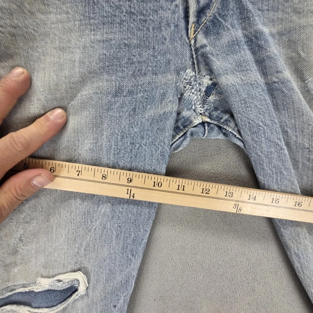 Vintage Levis Engineered Jeans Mens Blue Twisted Thrashed Button Fly Fits 32x32